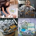 thumbnail image 2 of Nappy Caddy Foldable Baby Diaper Caddy Organiser, Portable Nursery Storage Basket Bin with Changeable Compartments, 2 of 5