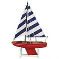 thumbnail image 1 of Hampton Nautical 12" Floating Wooden It Floats American Captain Model Sailboat, 1 of 2