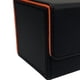 thumbnail image 3 of Caja de baraja de cartas coleccionables, caja de tarjetas deportivas de juguete portátil estándar Cuadros Negro Naranja, 3 of 8