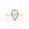thumbnail image 5 of solitaire jewels 1.3CT Pear Moissanite Halo Engagement Ring For Women, 14K Yellow Gold, 5 of 8