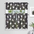 thumbnail image 2 of Autumn Halloween Tier Curtains Set - Pumpkin Candy Themed Kitchen Window Treatments Semi-Sheer, 2 of 6