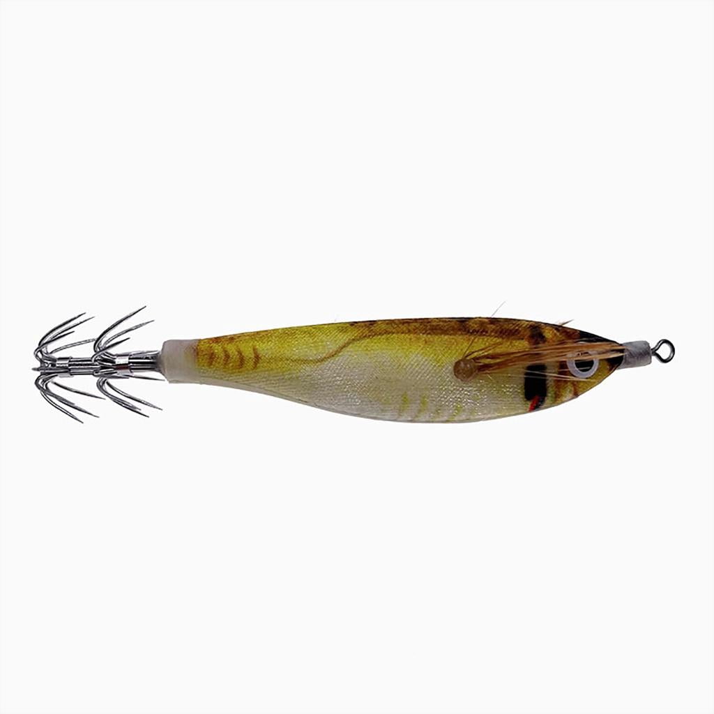 CEORPER 14Pcs Shrimp Lures Baits Squid Jig Fishing Lures Glow Jig Hook 9g Artificial Hard Baits Squid Jig Cuttlefish Hool