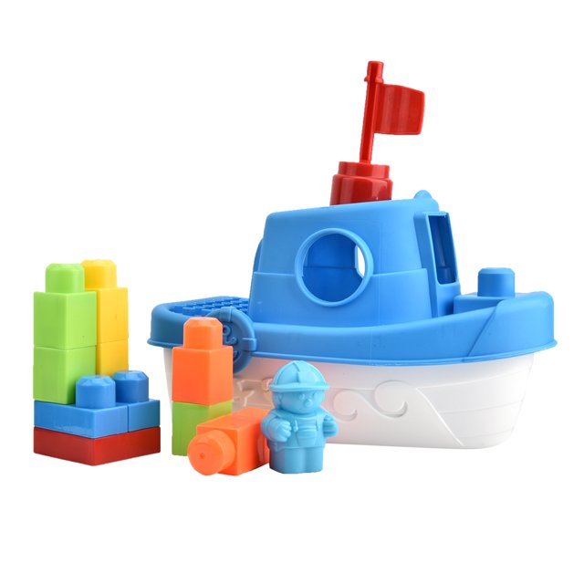 Bloque de construcción de barcos, conjunto de yates de barcos coloridos, ladrillos de juguete educativos, bloques de construcción, funcionalidad versátil