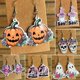 thumbnail image 2 of Merryso - 1 par de pendientes colgantes con forma de murciélago, castillo, calavera, calabaza y fantasma para Halloween, código de producto 83031 D, 2 of 5