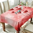 thumbnail image 3 of Coolnut Romantic Love Heart Rede Rectangle Tablecloth,Valentine's Day Mother's Day Kitchen Decoration Dinner Rectangular Table Cover for Party Holiday Hotel BBQ-Machine Washable 54x72In, 3 of 7