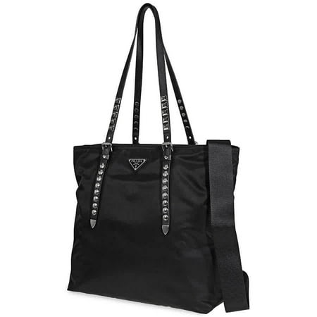 Prada Nylon Tote - Prada Nylon Tote- Black/Silver