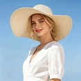thumbnail image 2 of Shadoumai Sun Hats for Women Wide Brim Bucket Hat Ponytail, Fishing Hat UPF 50+ Packable for Beach Gardening with Fold-Up Brim, 2 of 7