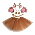 thumbnail image 1 of Disfraz de jirafa animal, accesorios de cosplay para festivales, disfraces, espectáculos escénicos Marrón, 1 of 8