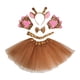 thumbnail image 1 of Conjunto de disfraz de jirafa, accesorios de cosplay para espectáculos escénicos, fiestas temáticas de animales de carnaval Marrón, 1 of 8