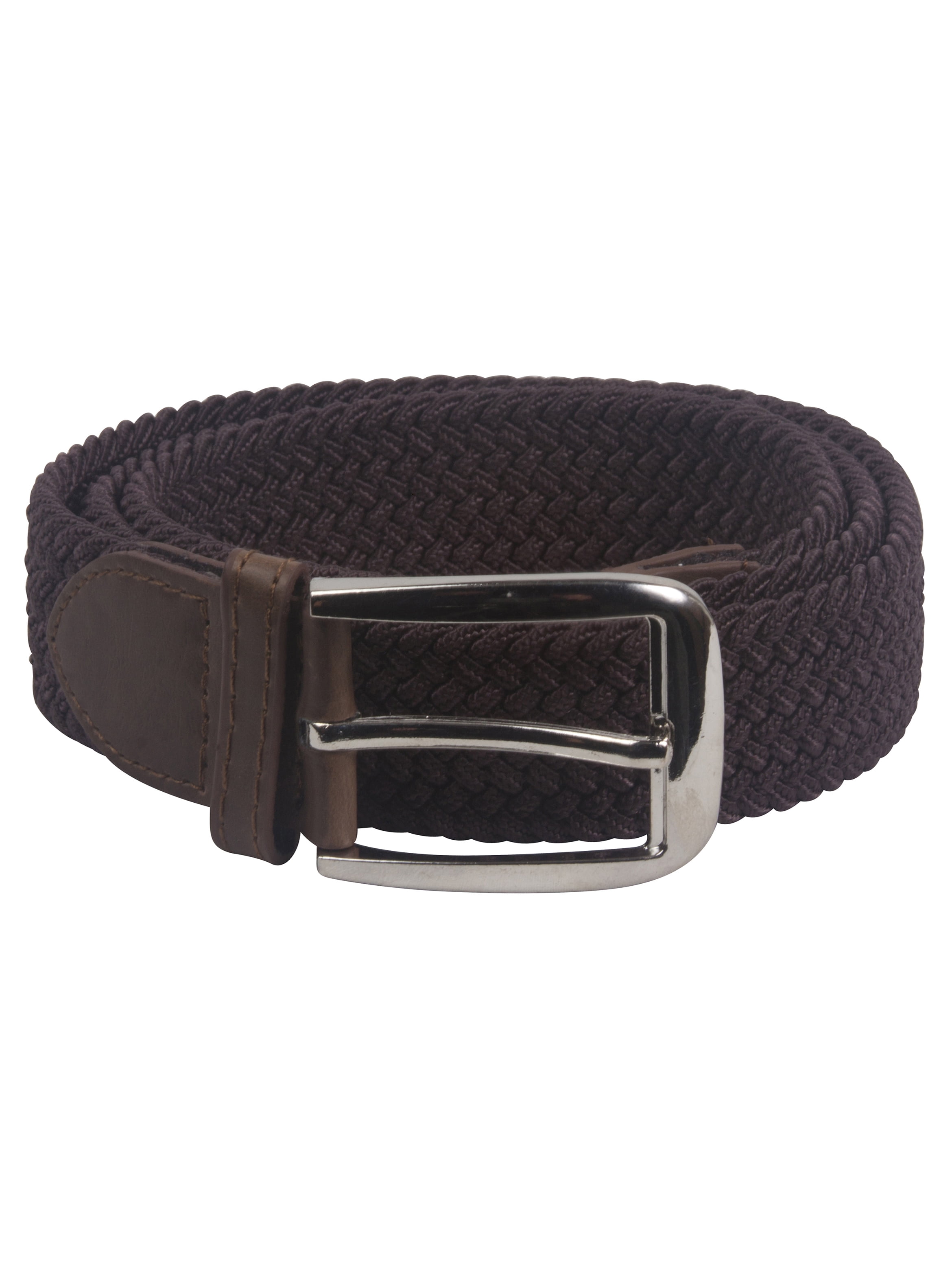 Gravity Threads Men's Stretched Elastic Braided Belts, Brown Small