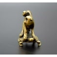 thumbnail image 4 of Brass Bronze Turtle Back Monkey Small Statue Chinese Pastoral Style Pure Copper, 4 of 7