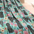thumbnail image 3 of Bichon Dog Blue Florals Blanket,Comfortable Soft Flannel Throw Blanket,All Season,Warm Lightweight Blankets for Sofa Bed Couch Living Room Chair,60"x80"(150x200cm), 3 of 4