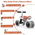 thumbnail image 4 of Wdmiya Baby Balance Bike 1 Year Old, Toddler Bike For Boy Girl Birthday Gift, 1-3 Years Toddler First Bike With No Pedal & Silence Wheels, Ride On Toy Gifts, Grey Rocket, 4 of 7