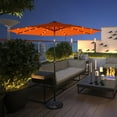 thumbnail image 6 of Costway 10FT Patio Solar Umbrella LED Patio Market Steel Tilt W/Crank Outdoor Orange New, 6 of 12