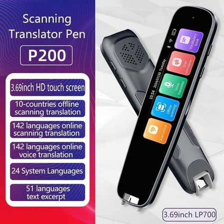 Deal of the Day, Portable High-Efficiency Scanner Pen, Intelligent Scan Tool, User-Friendly Digital Scanner for Quick Document Scanning and Text Recognition, Electronic Device | Plastic, Black
