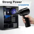 thumbnail image 2 of Pistola sopladora de aire inalámbrica de 60000 RPM, soplador de aire comprimido USB para limpieza de teclados, cámaras y computadoras portátiles, 2 of 4