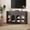 Black, variant on Farmhouse Sideboard Buffet Cabinet – 55'' Wooden Console with 4 Acrylic Doors and 2 Drawers – Storage Cabinet for Kitchen, Dining Room, Coffee Bar, Entryway, Living Room