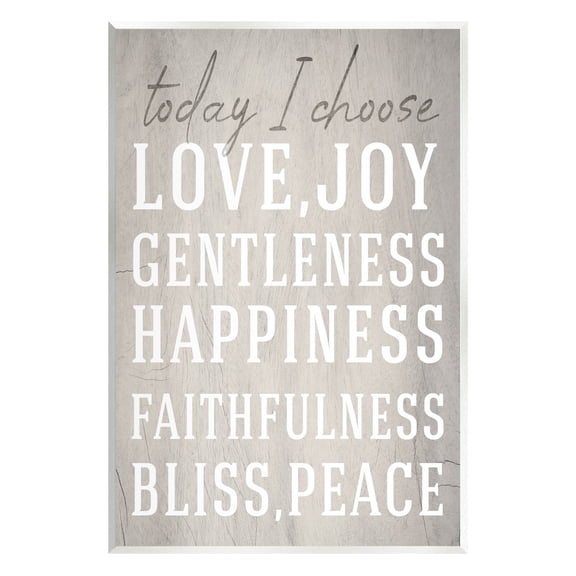Stupell Industries Today I Choose Uplifting List Graphic Art Unframed Art Print Wall Art, Design by Lil' Rue