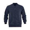 thumbnail image 2 of Men's Sweatshirt Full Zip Up Stand Collar No Hood Casual Jackets with Pockets Long Sleeve Mock Neck Fall Warm Coats, XL, 2 of 10