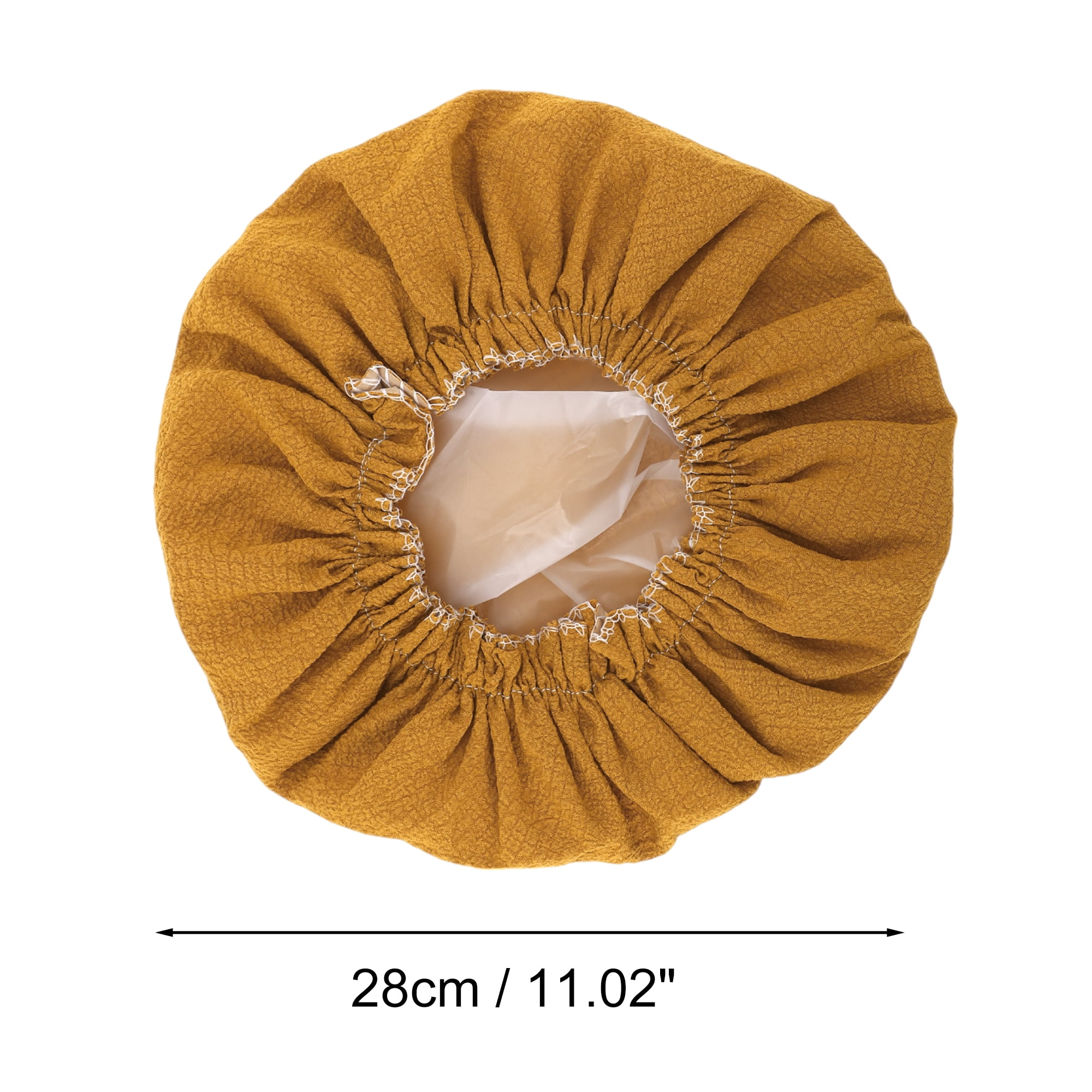 Unique Bargains Women's Lightweight Bath Caps 1 Pc Yellow