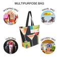 thumbnail image 7 of FORMRS Womens Canvas Tote Bag with Zipper Inner Pocket Shoulder Handbag, Art Cocktails, 7 of 7