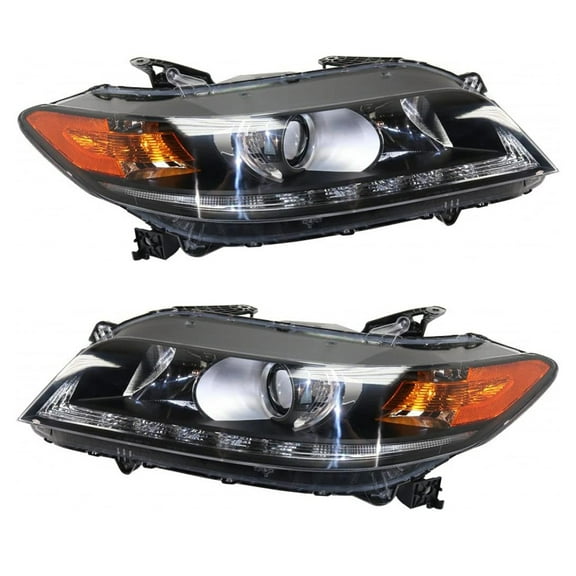 New OEM Replacement Pair Of Halogen Headlights Is Compatible With Honda Accord Ex L Coupe 2 Door 3.5L 2013 2014 2015 By Part Number Ho2503153 Ho2502153