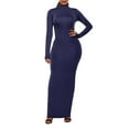 thumbnail image 6 of Awdenio Plus Size Dresses for Curvy Women Long Sleeve Bodycon Dress - Maxi Casual Fall Club Party Long Tight Pencil Dresses,Size L, 6 of 6