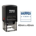 thumbnail image 1 of Printtoo Office Stationery Dater Stamp With Shipped Text Self Inking Profassional Date Rubber Stamp-Blue, 1 of 3
