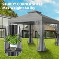 thumbnail image 5 of INTER HUT 10x10 Metal Patio Gazebo, Outdoor Gazebo Canopy Tent for Backyard with Mesh Privacy Curtains, 5 of 8