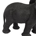 thumbnail image 5 of 21" x 13" Black Polystone Elephant Sculpture, by DecMode, 5 of 8