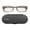 Rectangle / Brown, variant on Always With You by ThinOptics Reading Glasses with Slim Case – Readers Attach to Your Phone, Tablet, or Fit in Your Pocket - Round Black, 2.5x