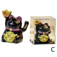 thumbnail image 1 of Solar Energy Welcome Lucky Cat Figurine Shaking Hand Hot Statue J9 Fortune, 1 of 9