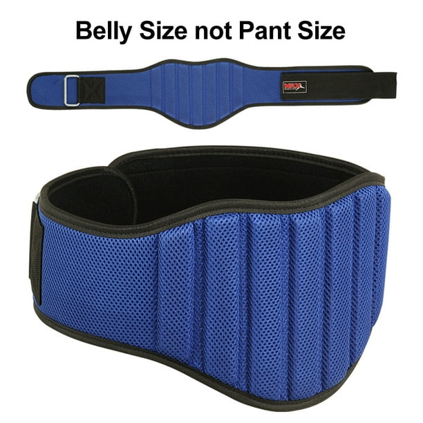 MRX Weight Lifting Belt Gym Back Support Brace Fitness Workout Belts 8" Wide Blue S