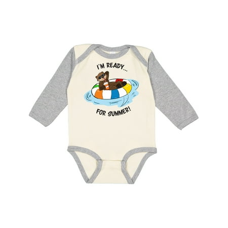 

Inktastic I m Ready For Summer Otter Gift Baby Boy or Baby Girl Long Sleeve Bodysuit