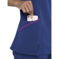 thumbnail image 3 of Signature Collection Women's V-Neck Scrub Top with Embroidery Accent, 3 of 7