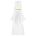 thumbnail image 5 of Haitryli Womens Praise Dance Outfit Asymmetric Hem Overlay Dress with Pants Worship Liturgical White XXL, 5 of 8