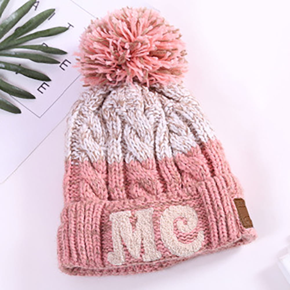 Wireless Beanie Hat Headphones | Music Winter | Knit Stereo Headphone Cap Women Soft Hat with Pompon | for Skiing