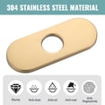 thumbnail image 4 of Wowow 6.3 in. Stainless Steel Escutcheon Plate in Gold, 4 of 5