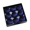 thumbnail image 6 of Zawou 9-Piece Royal Blue 8CM Velvet Glitter Christmas Ball Ornament Set, Hanging Decorative Balls for Tree, Table, or Indoor Holiday Celebration, 6 of 7