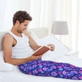 thumbnail image 5 of Honiee blue Skull purple flower1 for men - a sleek fusion of Straight Pajama Pants, versatile Lounge Pants, and cozy Sleepwear, all rolled into one-X-Large, 5 of 6
