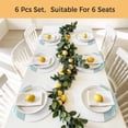 thumbnail image 5 of Blue Striped Round 13 Inch Placemats Set of 4, Modern Farmhouse Stripes HeatResistant Non Slip Place Mats for Dining Table, Wipeable Braided Kitchen Table Mats for Housewarming, 5 of 9