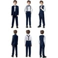 thumbnail image 3 of Lycody Boys Suits Black Suit for Boy Slim Fit Formal Toddler Kids 7Pcs Vest Dress Pants Blazer, 3 of 7