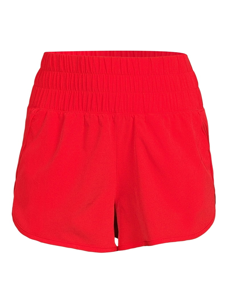 Avia High Rise Women's Running Shorts with Side Pockets and Brief