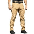 thumbnail image 4 of DPTALR George Men's Lined Cargo Pants Waterproof Multi-Pocket Winter Hiking Ski Trousers,Khaki,Big and Tall Men XXXL, 4 of 9