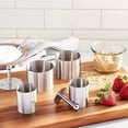 thumbnail image 5 of Kuchenprofi Stainless Steel 6-Piece Food Mold Forming Rings with Tamper/Pushers, Silver, 5 of 8