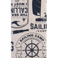 thumbnail image 3 of Sailing The Sea is Calling Yacht Club Pictorial Vinyl Flannel Backed Tablecloth 52x52 Square, 3 of 3
