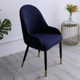 thumbnail image 1 of 1pc Wing Back Dining Chair Cover stretch removable Reusable Protector Seat Covers for Decor dark blue, 1 of 9