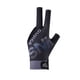 thumbnail image 2 of Guante de billar de 3 dedos, elástico, portátil, profesional, ajustable Negro Gris, 2 of 9