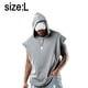 thumbnail image 2 of Camisetas sin mangas con capucha para entrenamiento para hombre, camisetas musculosas para culturismo, camisetas sin mangas para gimnasio, gris, 2 of 6