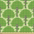 thumbnail image 2 of Forest Fabric by the Yard, Woodland Trees Willow Leaves on Stripes Retro Nature Life Growth Season Design, Upholstery Fabric for Dining Chairs Home Decor Accents, Green and Taupe by Ambesonne, 2 of 5